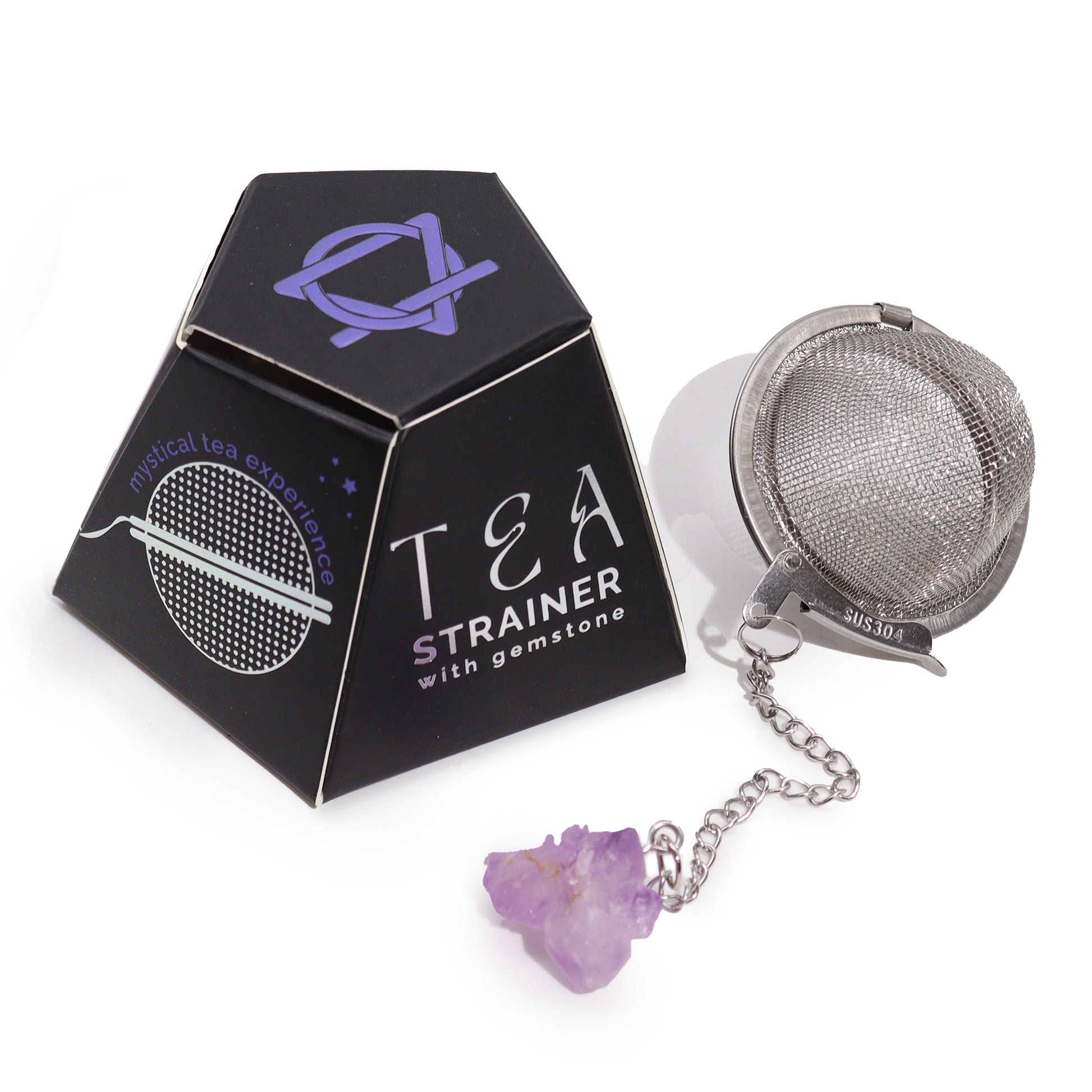 Amethyst Raw Crystal Tea Strainer | Serenity & Calm - Crystal Nest