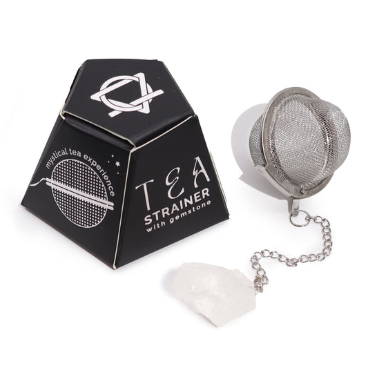 Rock Quartz Raw Crystal Tea Strainer - Balance - Crystal Nest