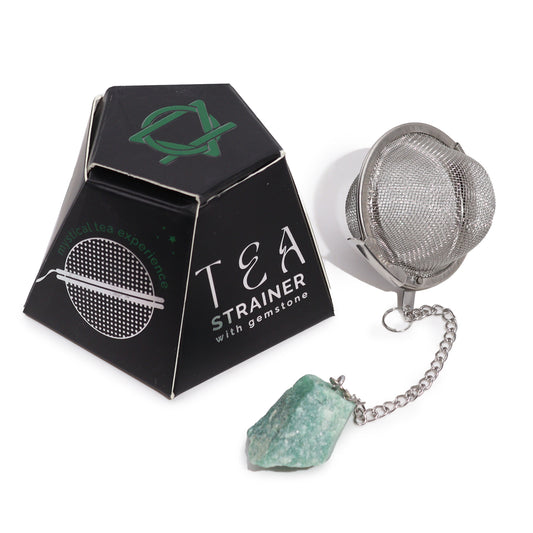 Green Aventurine Raw Crystal Tea Strainer | Prosperity - Crystal Nest