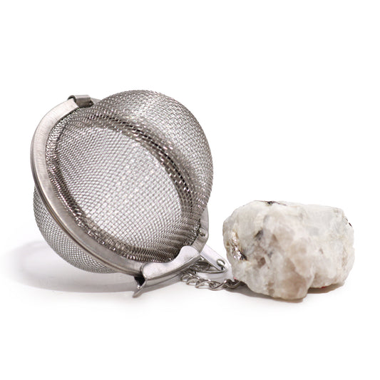 Rainbow Moonstone Raw Crystal Tea Strainer - Empowerment - Crystal Nest