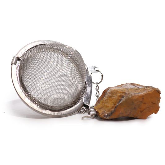 Gold Tiger’s Eye Raw Crystal Tea Strainer - Energy & Confidence - Crystal Nest