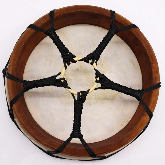 Hamsa Shamanic Drum with Two Sticks - Crystal Nest