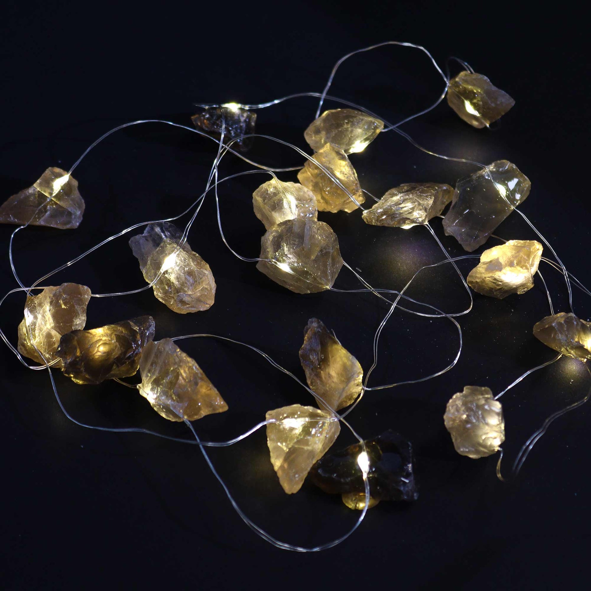 Crystal Glow LED String Lights – Smoky Citrine - Crystal Nest