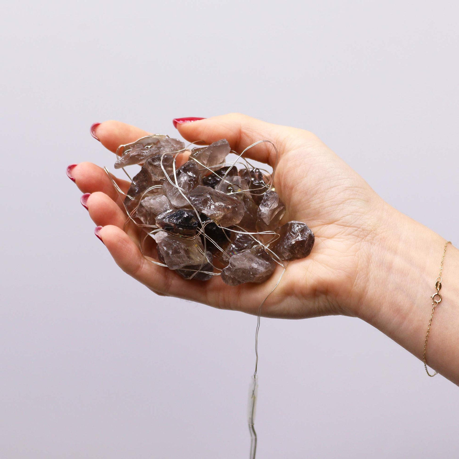 Crystal Glow LED String Lights – Smoky Citrine - Crystal Nest