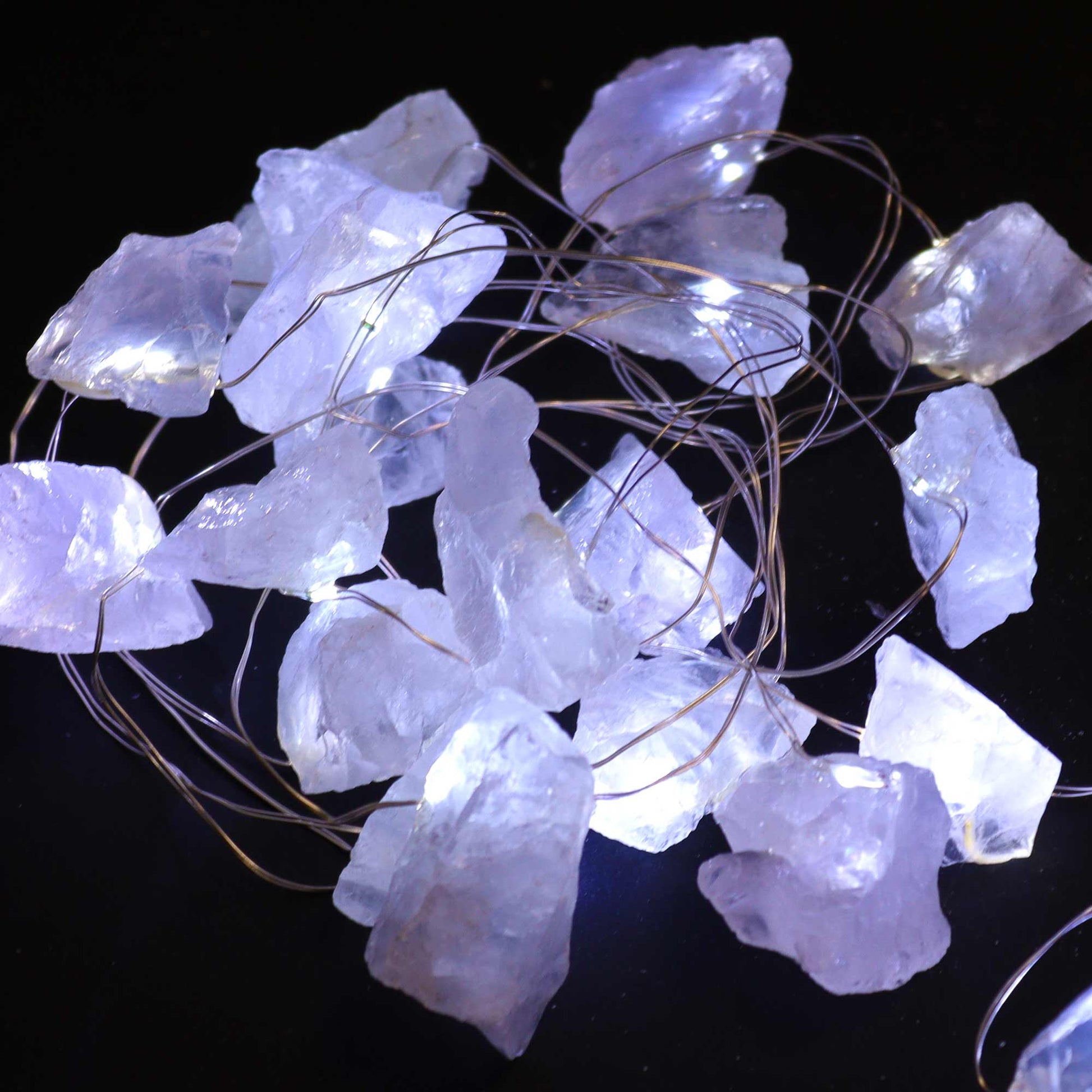 Crystal Glow LED String Lights – Rock Quartz - Crystal Nest