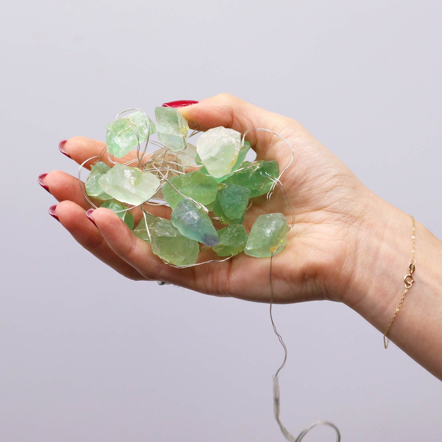 Crystal Glow LED String Lights – Jade - Crystal Nest