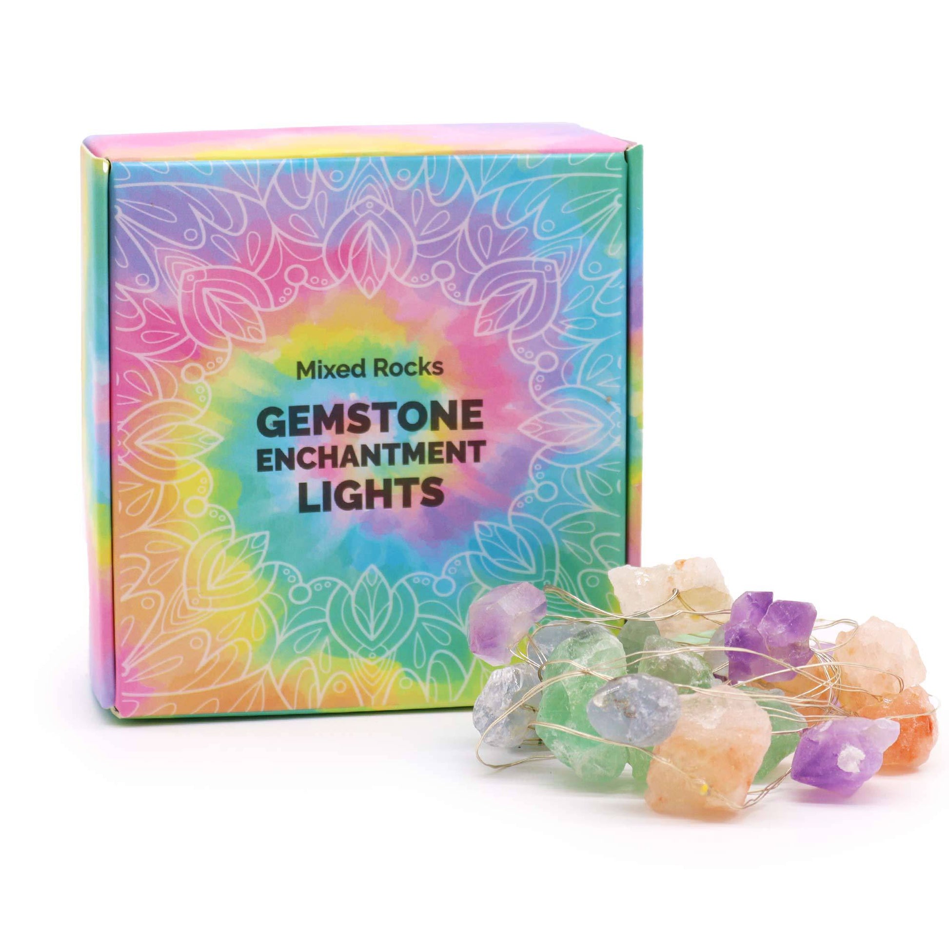 Crystal Glow LED String Lights – Mixed Crystal Rocks - Crystal Nest