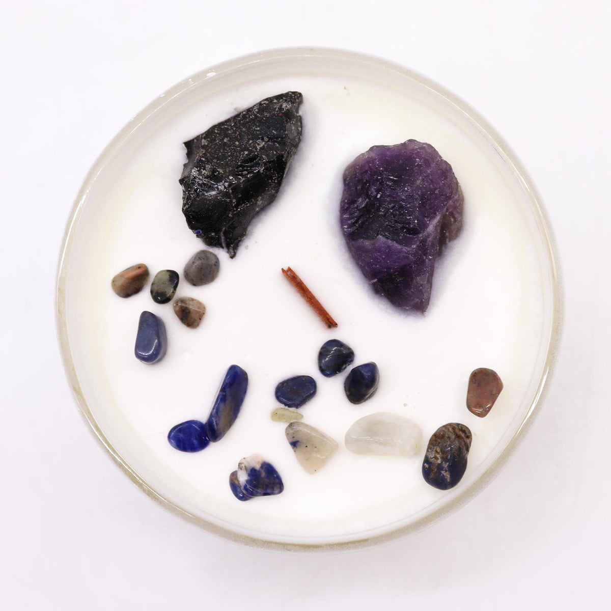 Solar Plexus Chakra Crystal Soy Candle - Inner Power - Crystal Nest