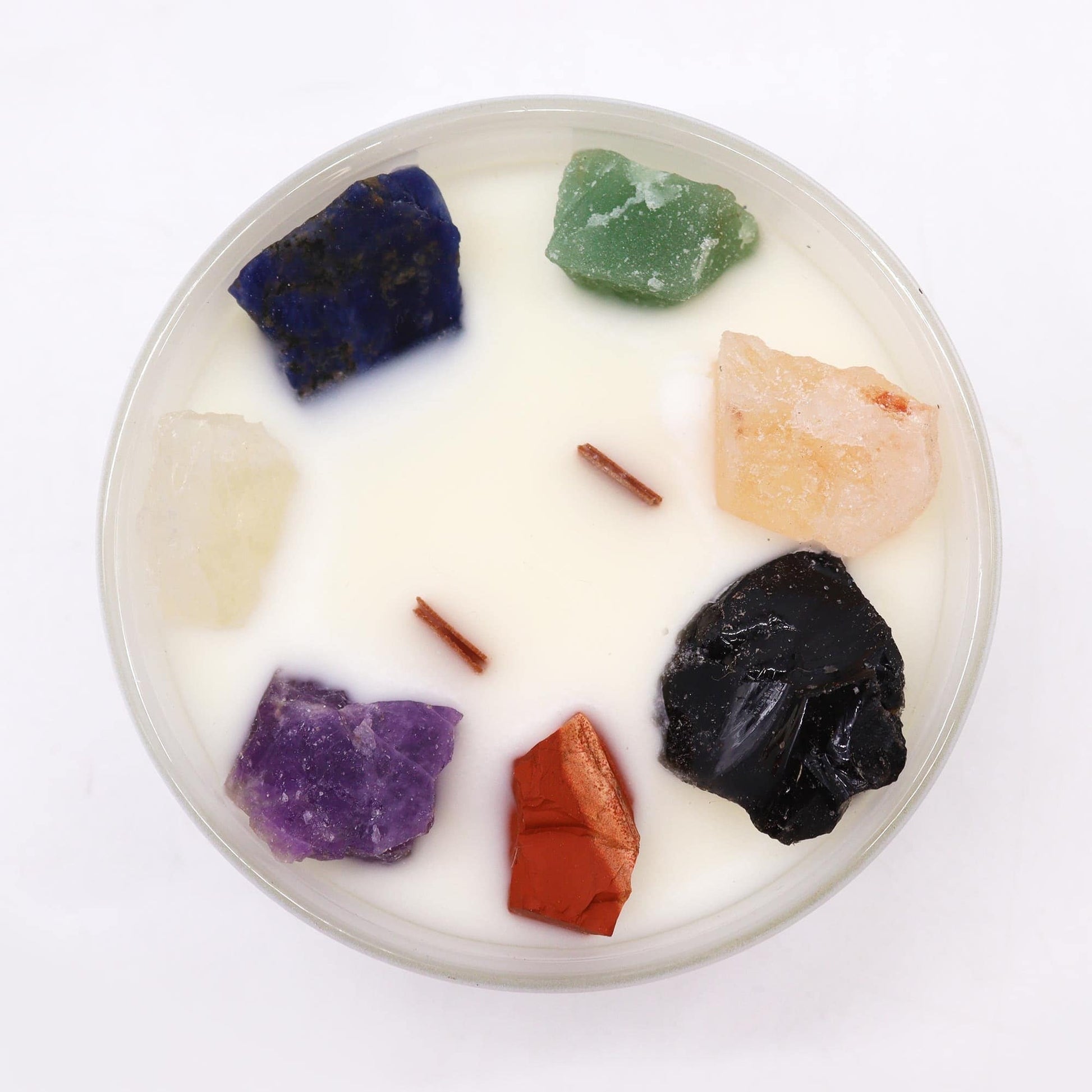 Seven Chakra Crystal Soy Candle - Harmony - Crystal Nest