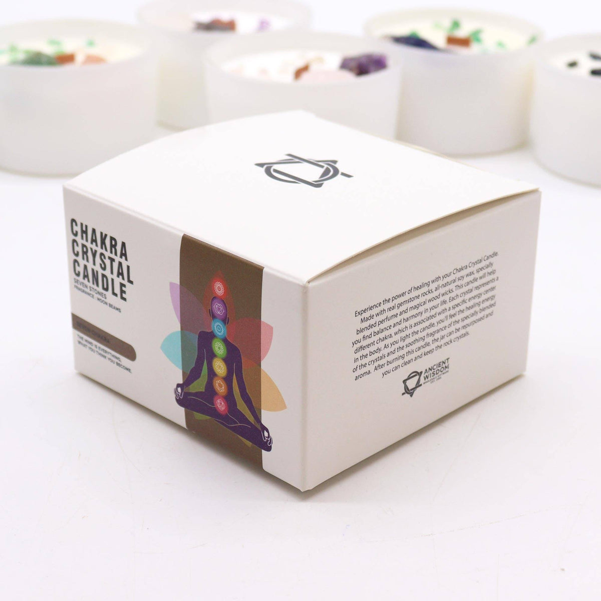 Seven Chakra Crystal Soy Candle - Harmony - Crystal Nest