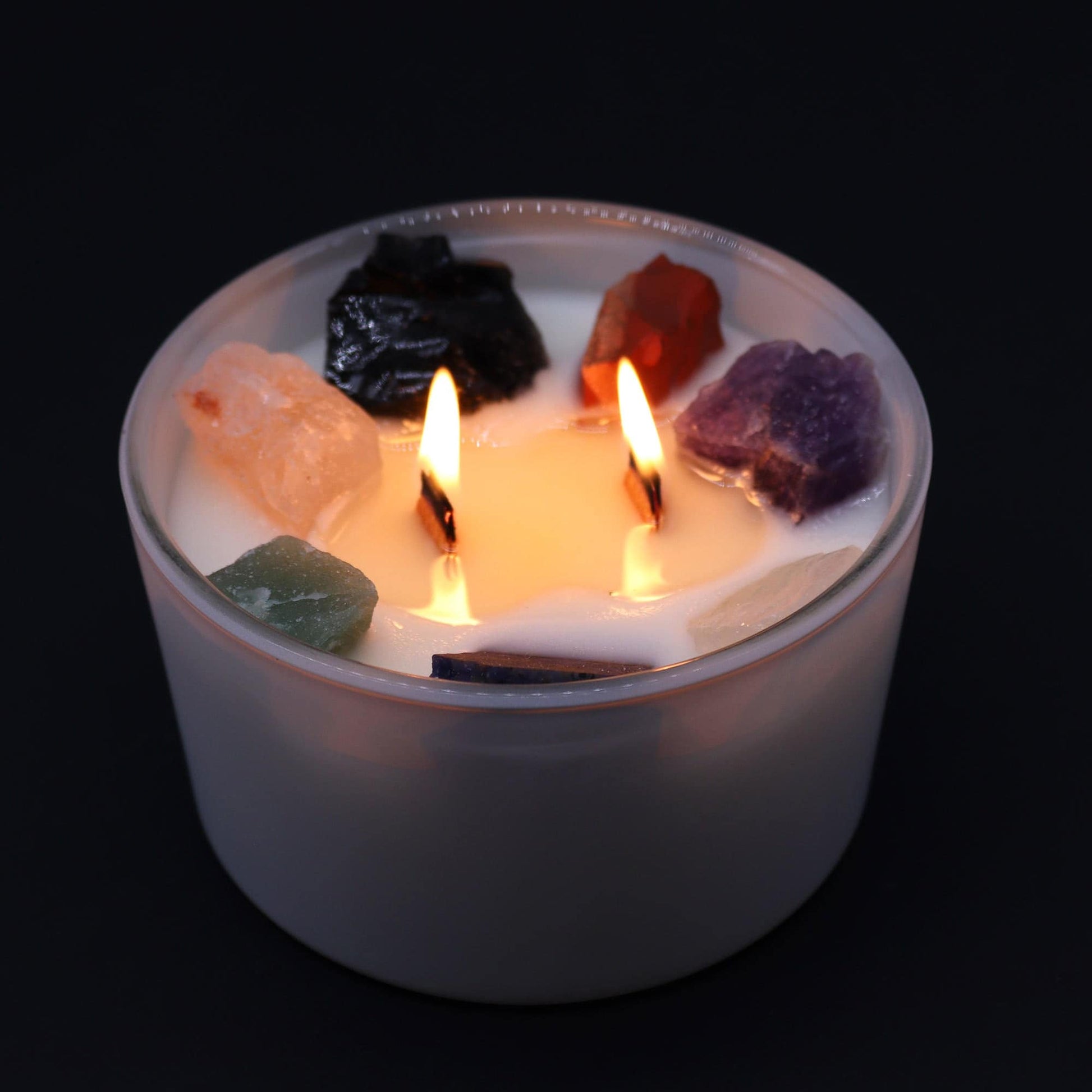 Seven Chakra Crystal Soy Candle - Harmony - Crystal Nest