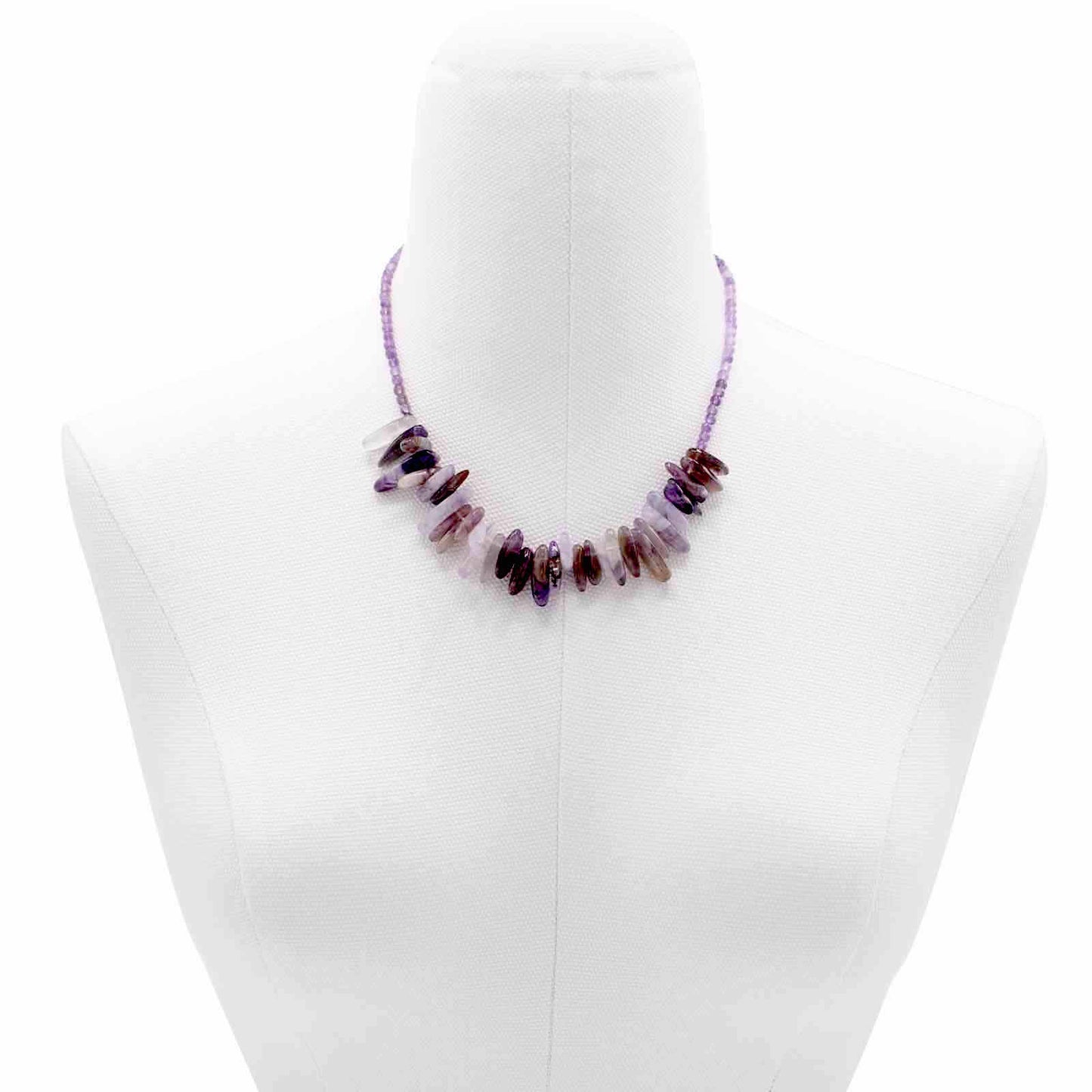 Amethyst Crystal Longstone Necklace - Crystal Nest