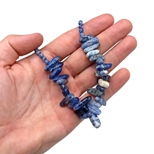 Sodalite Longstone Crystal Necklace - Crystal Nest