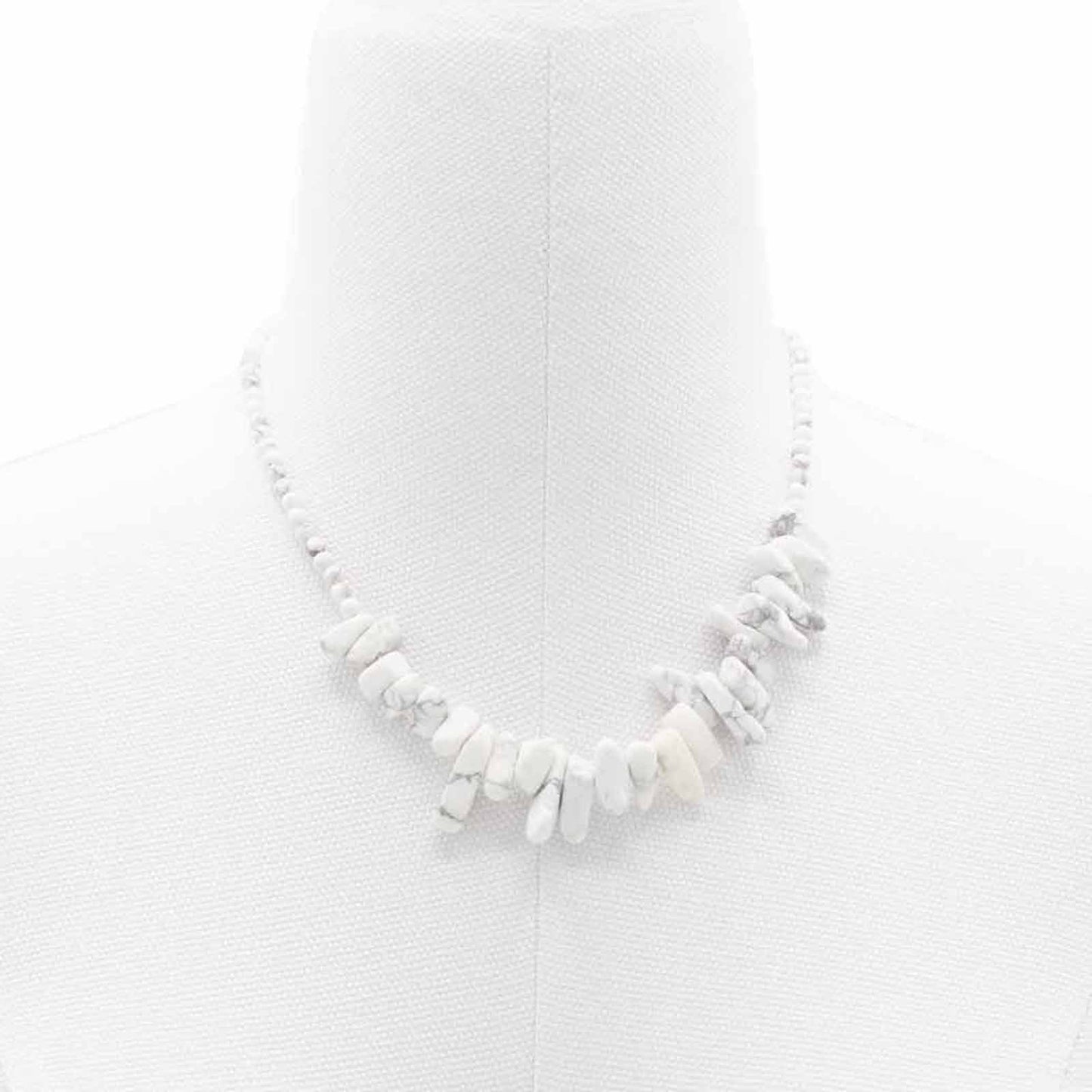 White Jasper Longstone Crystal Necklace - Crystal Nest