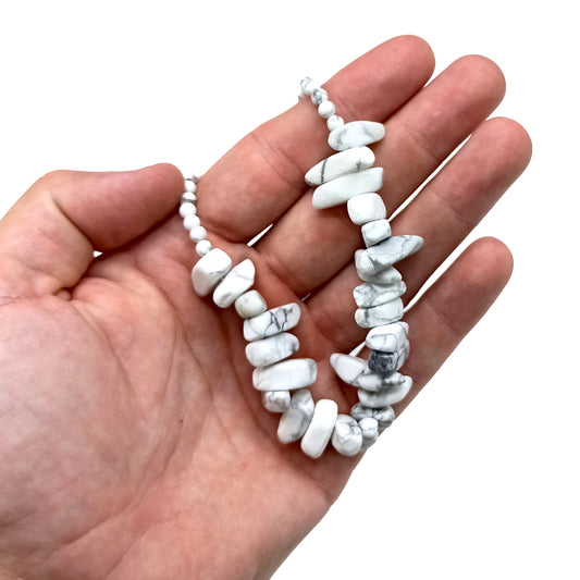 White Jasper Longstone Crystal Necklace - Crystal Nest