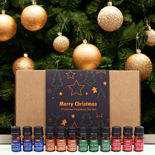 12 x Festive Delights Fragrance Oils Set - Crystal Nest