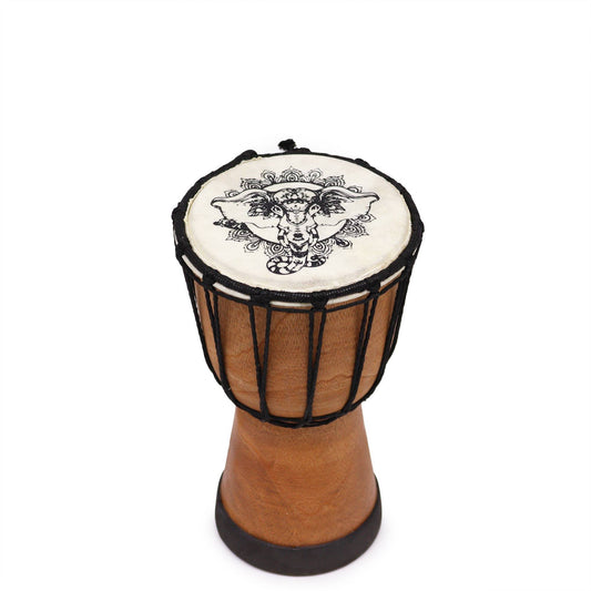 Djembe Drum – Elephant Design - Crystal Nest