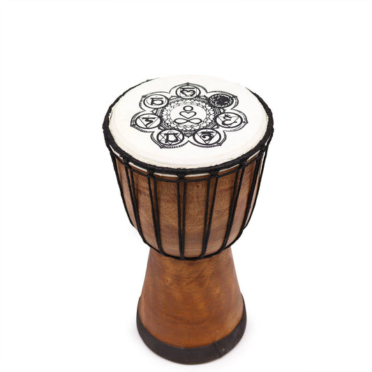 Djembe Drum – Chakra Design - Crystal Nest
