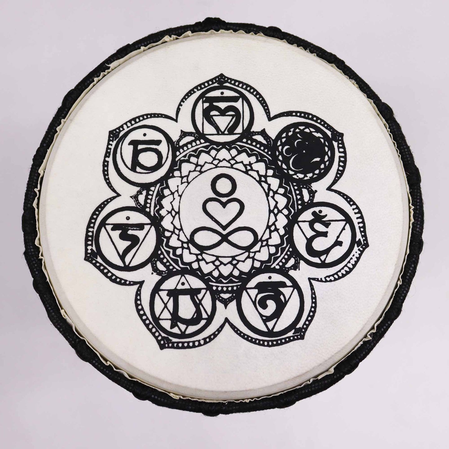 Djembe Drum – Chakra Design - Crystal Nest
