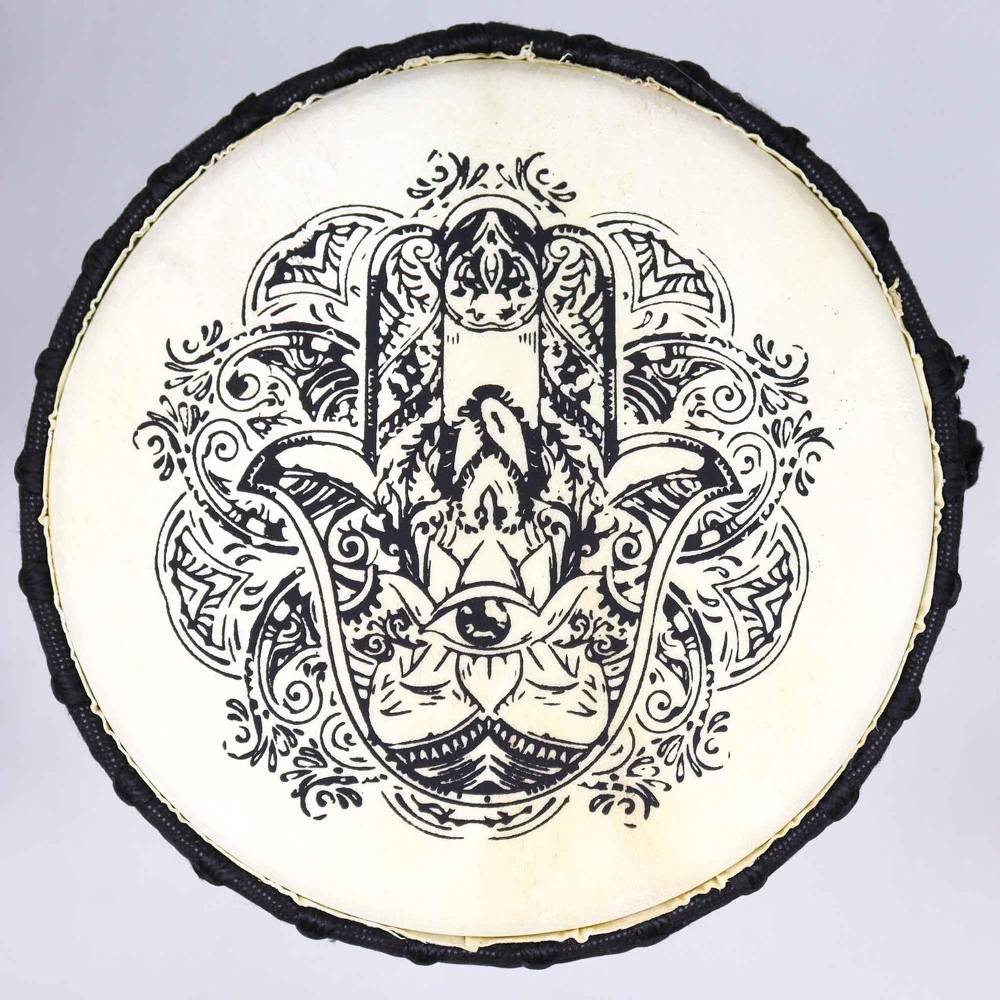Djembe Drum – Hamsa Design - Crystal Nest