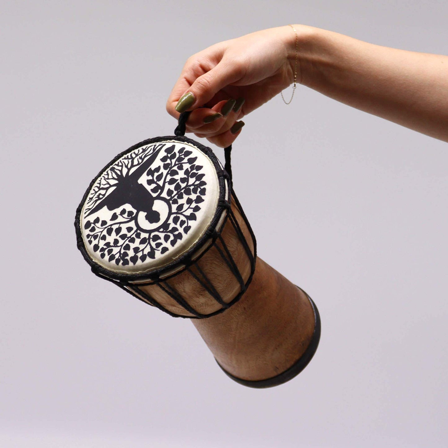 Djembe Drum – Buddha Design - Crystal Nest
