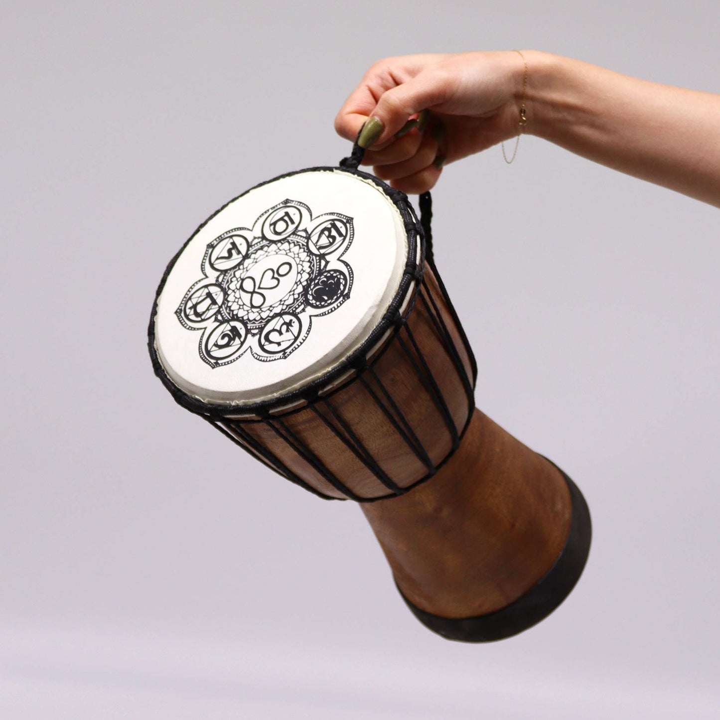 Djembe Drum – Chakra Design - Crystal Nest
