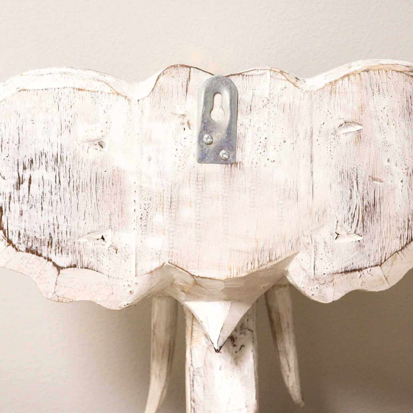Large Wooden Hand-Carved Elephant Head | Gold & Turquoise - Crystal Nest