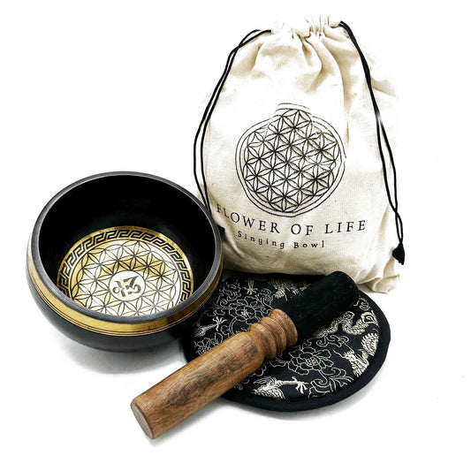 Flower of Life Singing Bowl Set - Crystal Nest