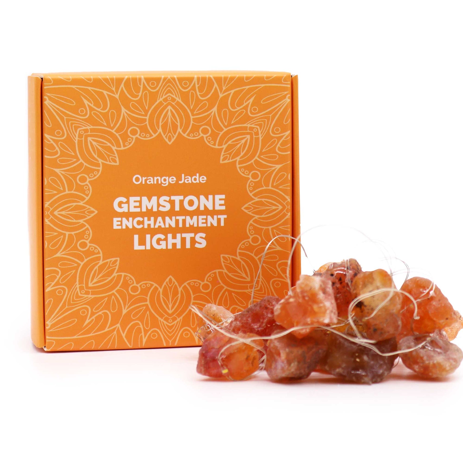 Crystal Glow LED String Lights – Orange Jade - Crystal Nest