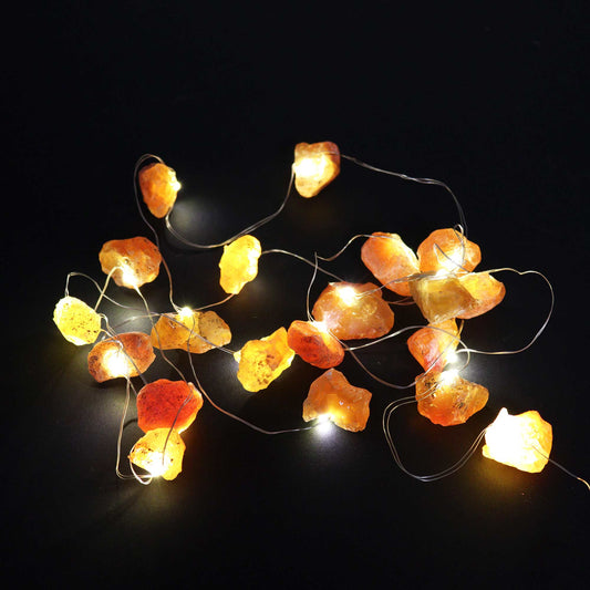Crystal Glow LED String Lights – Orange Jade - Crystal Nest