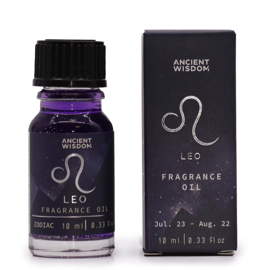 Zodiac Fragrance Oil 10ml – Leo | Frosted Citrine & Ginger - Crystal Nest