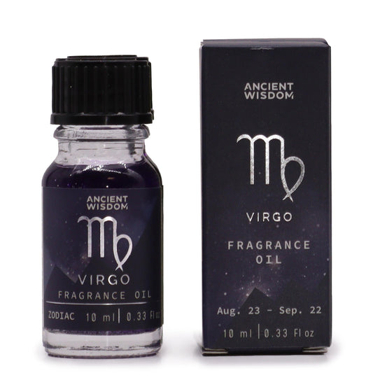 Zodiac Fragrance Oil 10ml – Virgo | Tree Agate & Oud - Crystal Nest