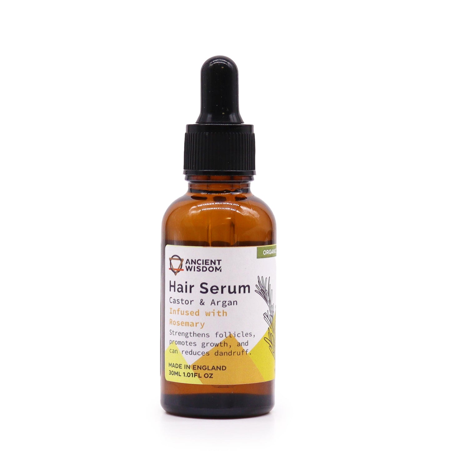 Nourish & Thrive: Organic Hair Serum with Castor & Argan Oils + Rosemary | 30ml - Crystal Nest