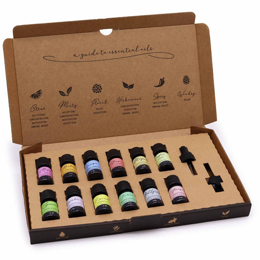 Spring Awakening Essential Oil Gift Set | 12 Revitalising Oils for a Fresh Start - Crystal Nest