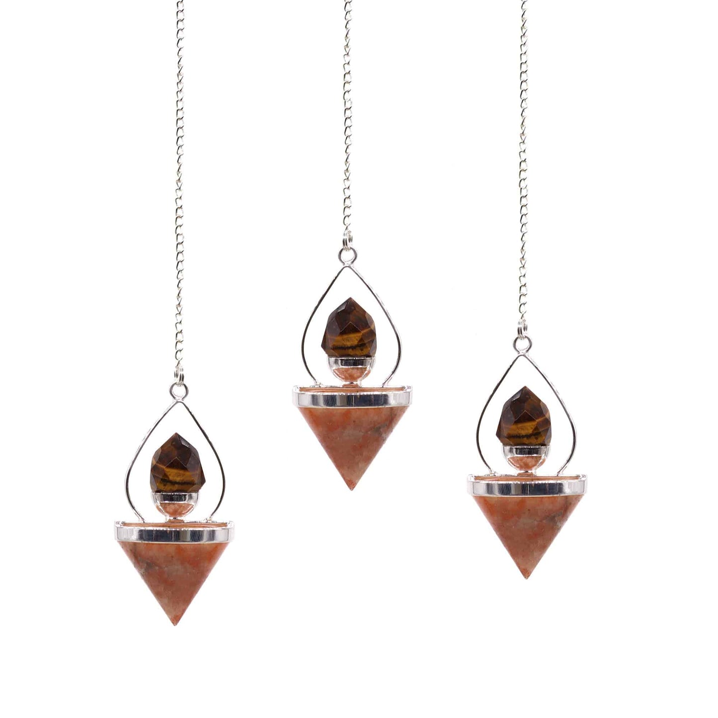 Lantern of Life Pendulum - Sunstone & Tigers Eye - Crystal Nest