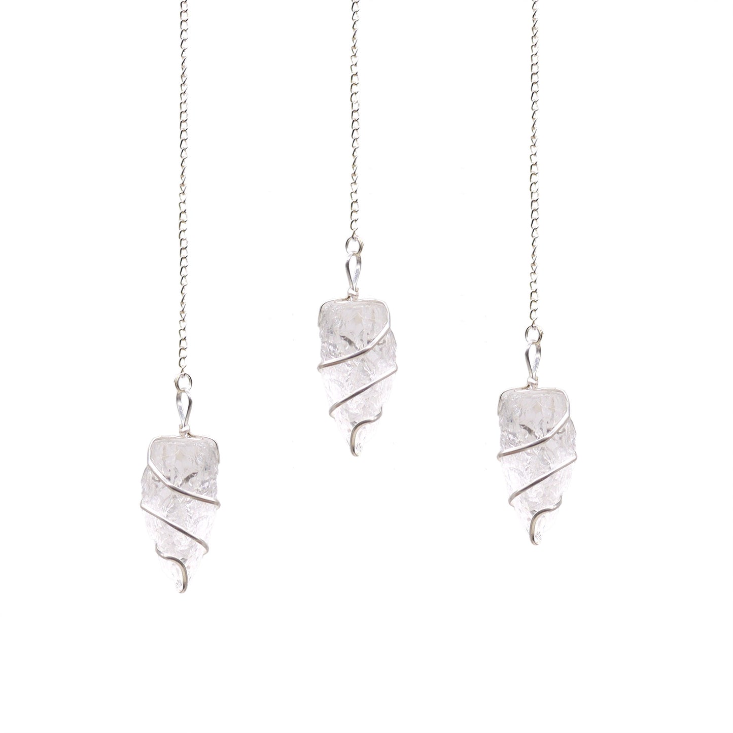 Raw Rock Quartz Pendulum - Crystal Nest