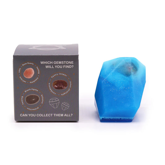 Crystal Elemental Soap - Water | Crystal-Infused Vegan Soap with Surprise Gemstone - Crystal Nest