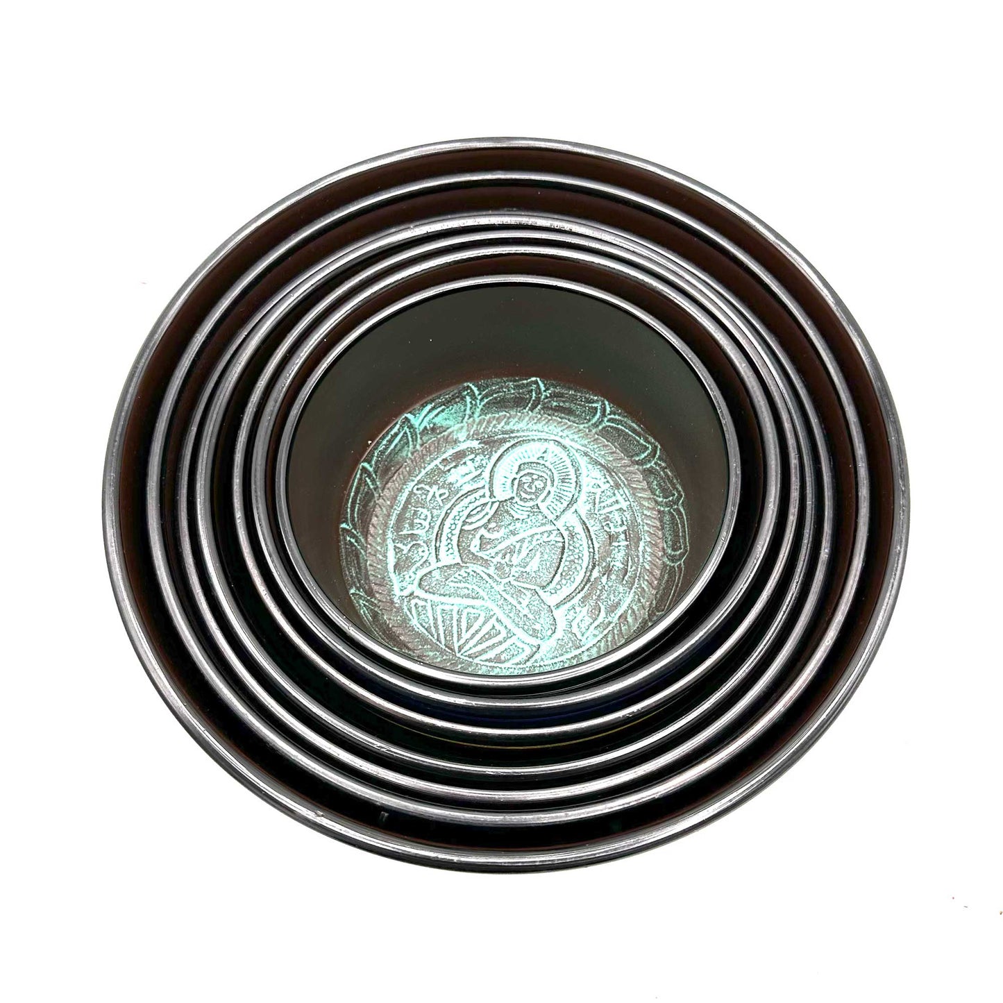 7 Chakra Small Singing Bowl Set | 13.5–23cm | Sound Healing & Meditation