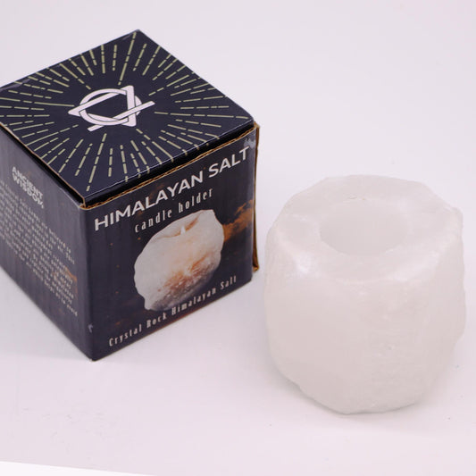 Crystal Rock Himalayan Salt Tealight Candle Holder - Crystal Nest