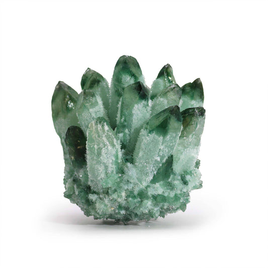 Green Ghost Quartz Cluster - Crystal Nest