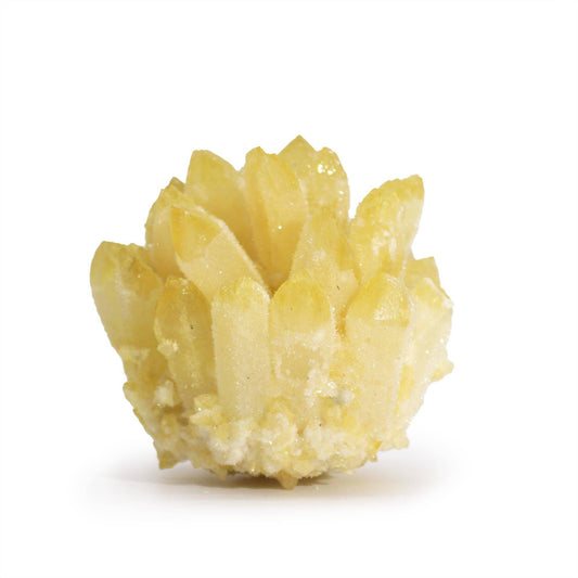Yellow Ghost Quartz Cluster - Crystal Nest