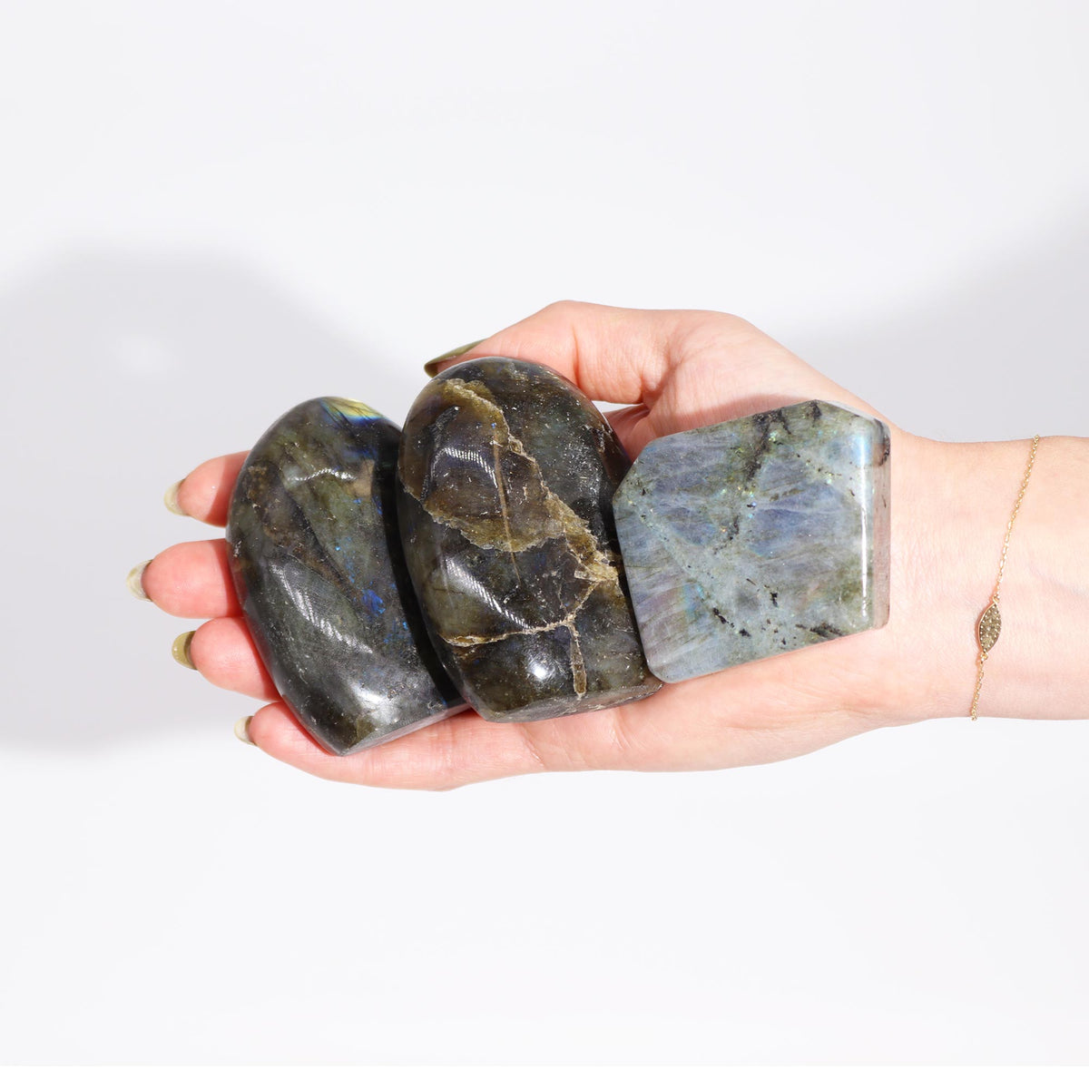 Madagascar Labradorite Tombstones | Set of 3 - Crystal Nest