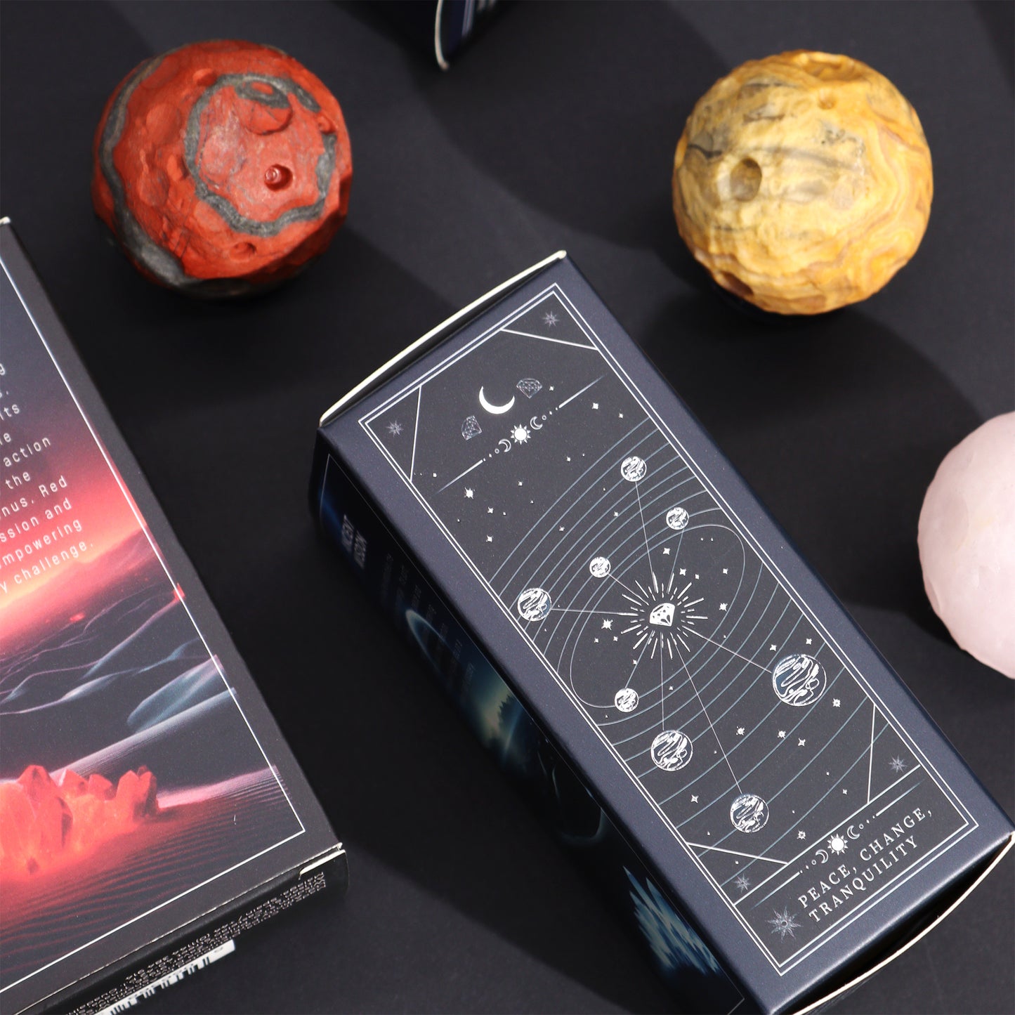 Rose Quartz Planet on Goldstone Stand - Venus - Crystal Nest