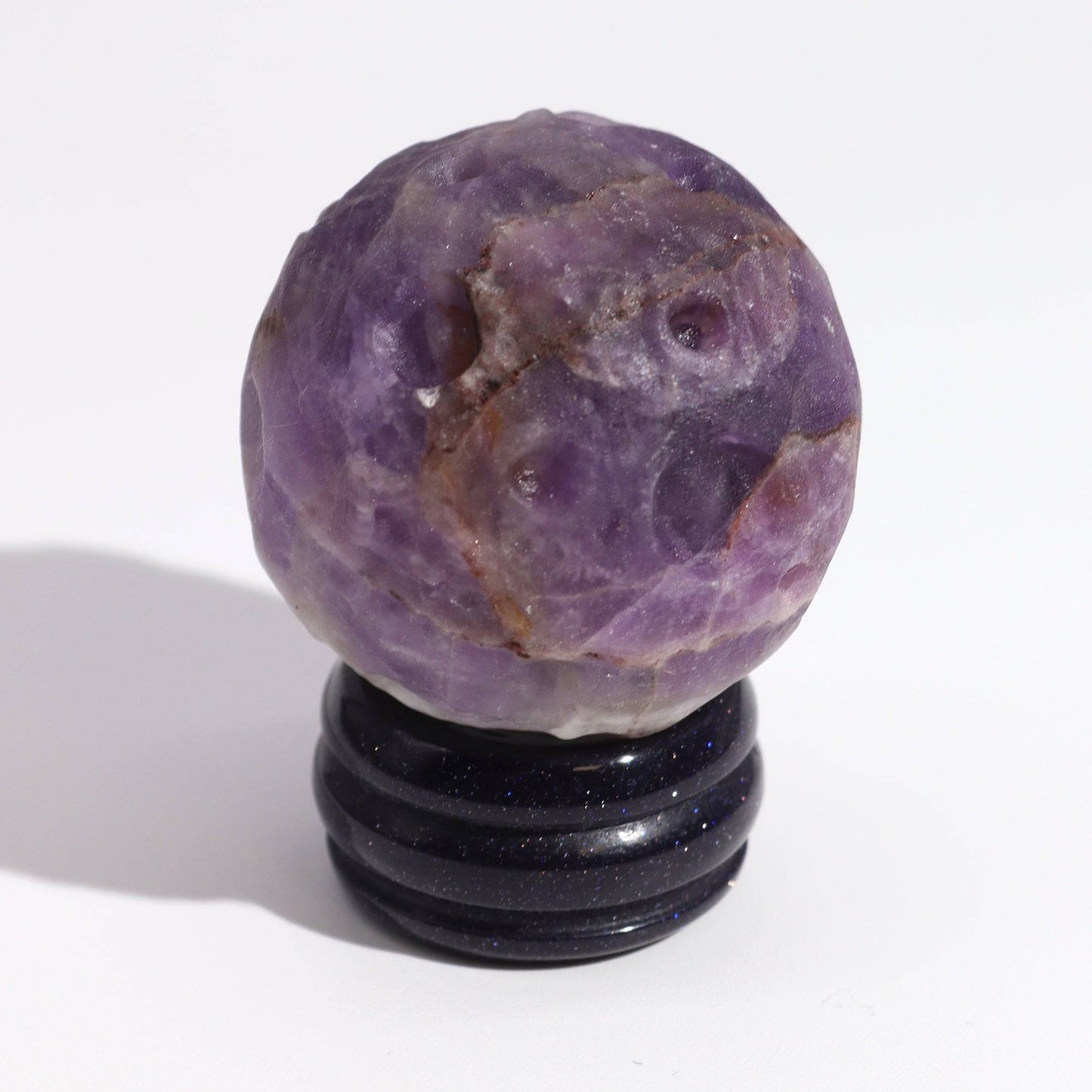 Amethyst Planet on Goldstone Stand - Jupiter - Crystal Nest