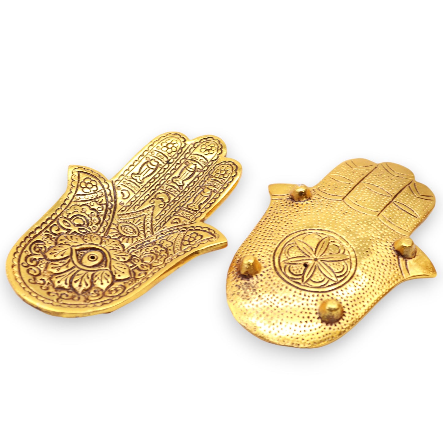 Gold Hamsa Hand Incense Holder - Crystal Nest