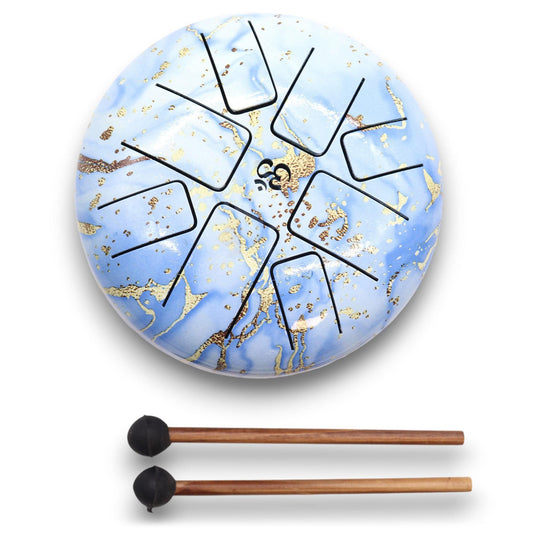 Hapi Steel Tongue Drum – Blue Sky Design - Small - Crystal Nest