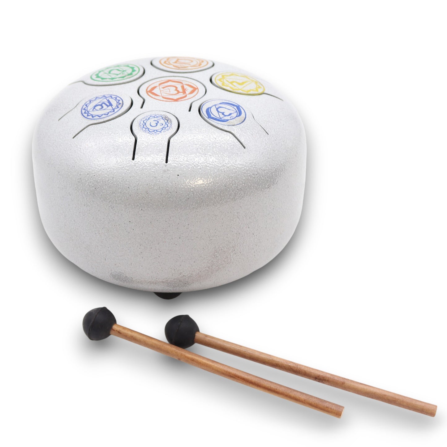 Hapi Steel Tongue Drum – 7 Chakra Design - Medium - Crystal Nest