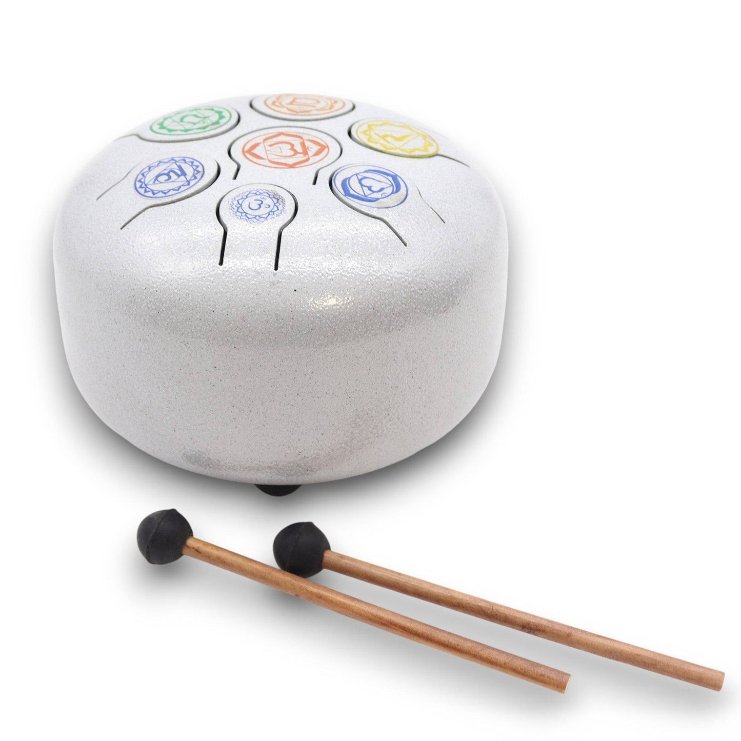 Hapi Steel Tongue Drum – 7 Chakra Design - Medium - Crystal Nest