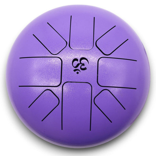 Hapi Steel Tongue Drum – Om Violet Design - Crystal Nest
