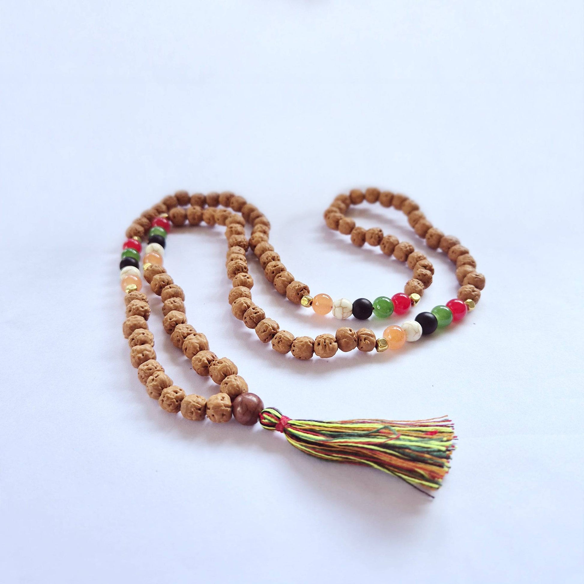 Rudraksha Mala Prayer Beads - Five Elements - Crystal Nest